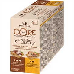 Signature Core kattemad - Selects Shredded Selection Multipack - 8stk pakke